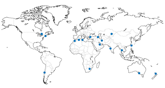 cyklos resellers worldmap